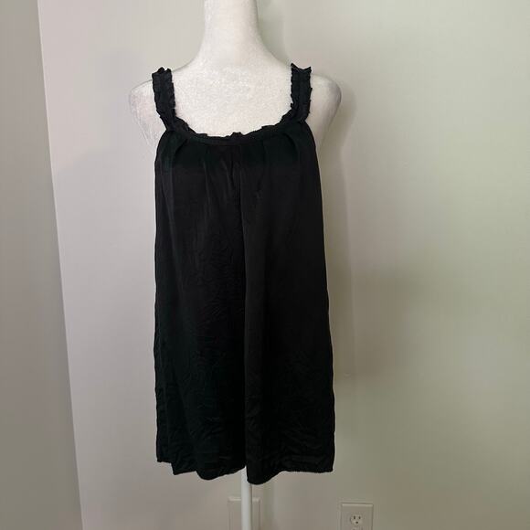 7 For All Mankind black silk tank top size M - Picture 2 of 14